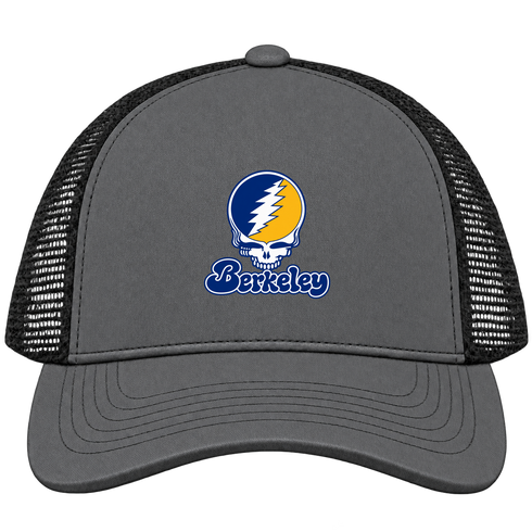 California Stealie Premium Unisex Trucker Cap — Design: California Irvine University of — Charcoal/Black