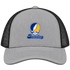 California Stealie Premium Unisex Trucker Cap — Design: California Irvine University of — Heather Grey/Black