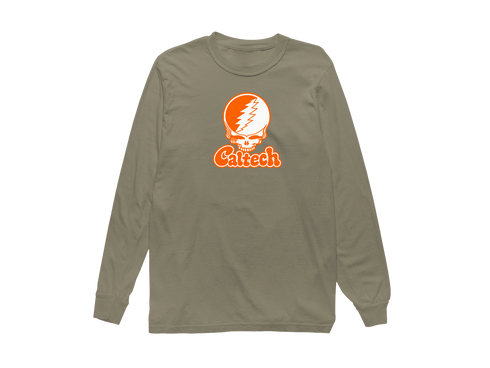 Tech Stealie Premium Unisex Long-Sleeve — Design: California Institute of Technology — Sandstone