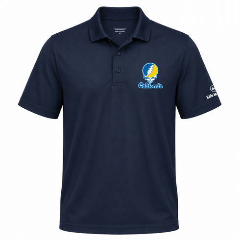 California Stealie Premium Unisex Polo — Design: California Irvine University of — Navy