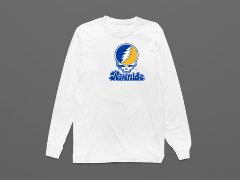 Riverside Stealie Premium Unisex Long-Sleeve — Design: California Riverside University of — White