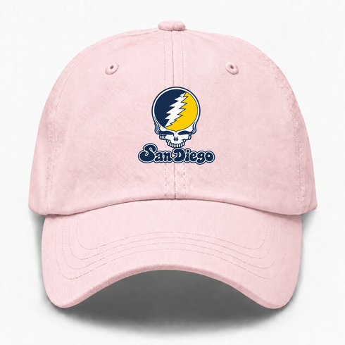 San Diego Stealie Premium Unisex Dad Hat — Design: California San Diego University of — Pink
