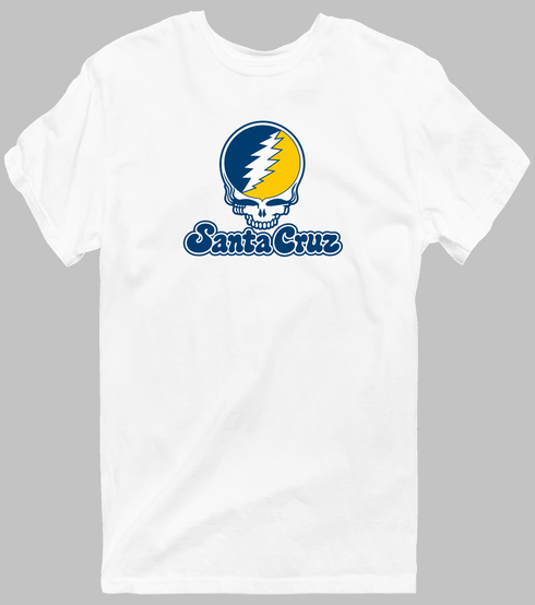 Santa Cruz Stealie Premium Unisex T-Shirt — Design: California Santa Cruz University of — White