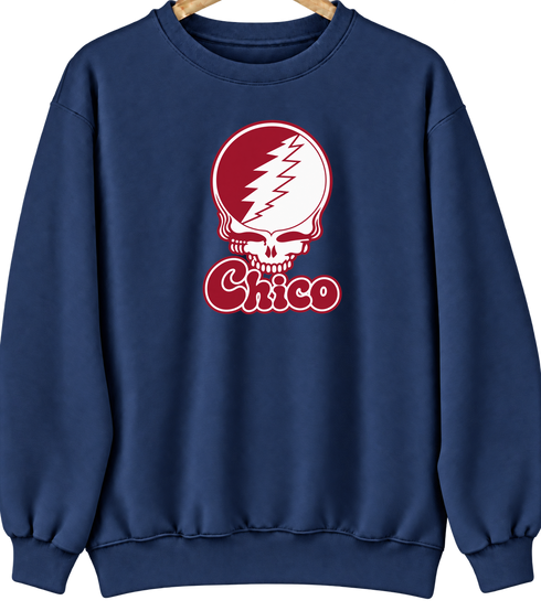 Chico Stealie Premium Unisex Crewneck — Design: California State University Chico — Navy