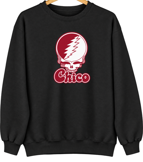 Chico Stealie Premium Unisex Crewneck — Design: California State University Chico — Black