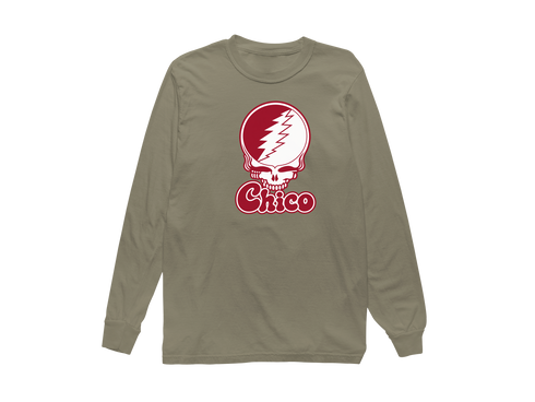 Chico Stealie Premium Unisex Long-Sleeve — Design: California State University Chico — Sandstone