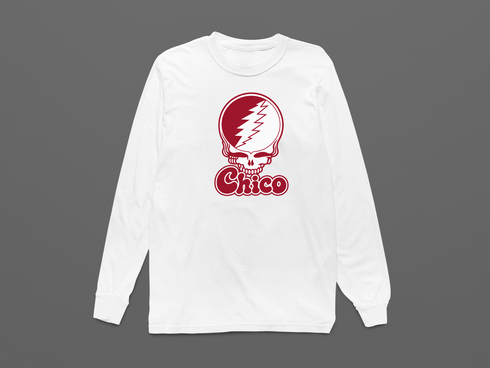 Chico Stealie Premium Unisex Long-Sleeve — Design: California State University Chico — White