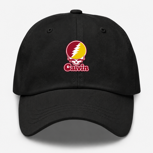 Calvin Stealie Premium Unisex Dad Hat — Design: Calvin College — Black