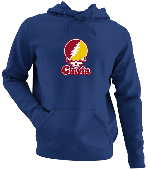 Calvin Stealie Premium Unisex Hoodie — Design: Calvin College — Navy