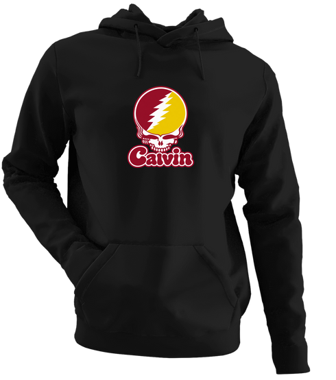 Calvin Stealie Premium Unisex Hoodie — Design: Calvin College — Black