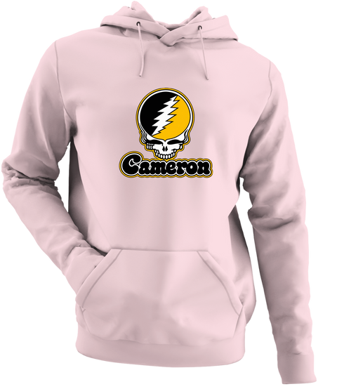Cameron Stealie Premium Unisex Hoodie — Design: Cameron University — Light Pink