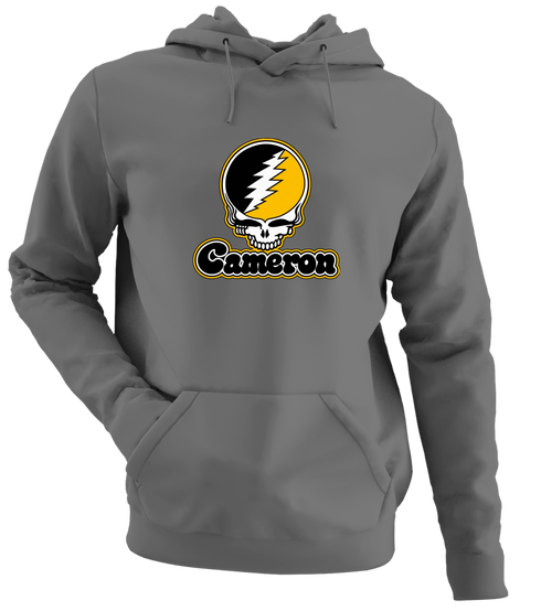 Cameron Stealie Premium Unisex Hoodie — Design: Cameron University — Charcoal