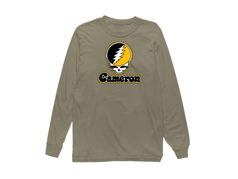 Cameron Stealie Premium Unisex Long-Sleeve — Design: Cameron University — Sandstone