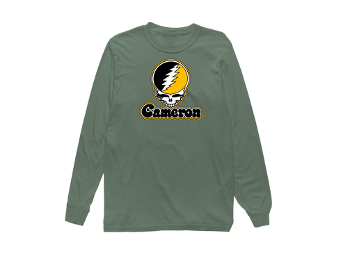 Cameron Stealie Premium Unisex Long-Sleeve — Design: Cameron University — Light Green