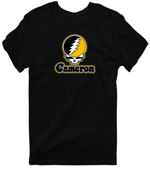 Cameron Stealie Premium Unisex T-Shirt — Design: Cameron University — Black