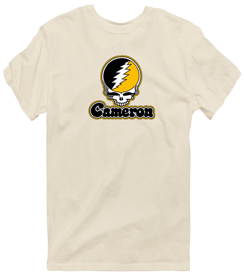 Cameron Stealie Premium Unisex T-Shirt — Design: Cameron University — Sand