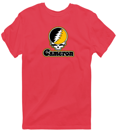 Cameron Stealie Premium Unisex T-Shirt — Design: Cameron University — Heather Red