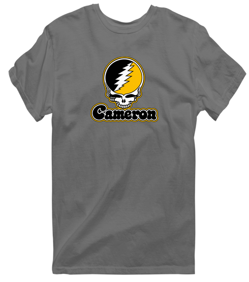 Cameron Stealie Premium Unisex T-Shirt — Design: Cameron University — Charcoal