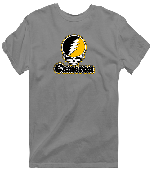 Cameron Stealie Premium Unisex T-Shirt — Design: Cameron University — Dark Heather