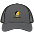 Cameron Stealie Premium Unisex Trucker Cap — Design: Cameron University — Charcoal/Black