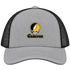 Cameron Stealie Premium Unisex Trucker Cap — Design: Cameron University — Heather Grey/Black