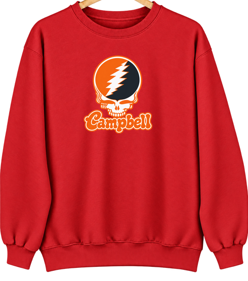 Campbell Stealie Premium Unisex Crewneck — Design: Campbell University — Red
