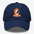 Campbell Stealie Premium Unisex Dad Hat — Design: Campbell University — Navy