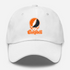 Campbell Stealie Premium Unisex Dad Hat — Design: Campbell University — White