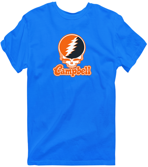 Campbell Stealie Premium Unisex T-Shirt — Design: Campbell University — Royal
