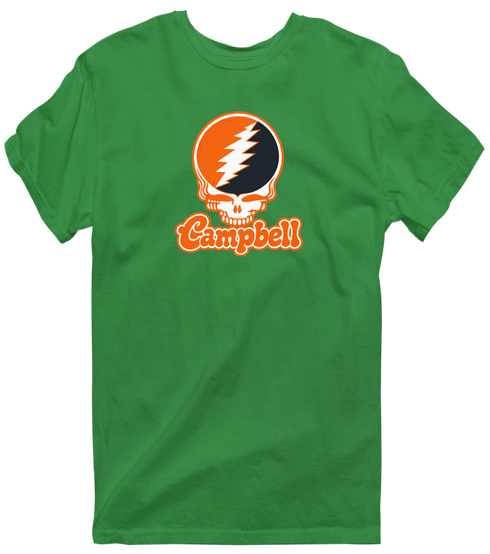 Campbell Stealie Premium Unisex T-Shirt — Design: Campbell University — Irish Green