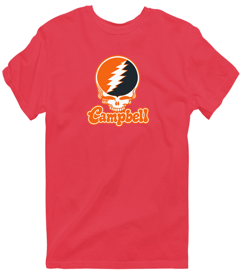 Campbell Stealie Premium Unisex T-Shirt — Design: Campbell University — Heather Red