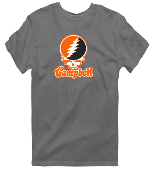 Campbell Stealie Premium Unisex T-Shirt — Design: Campbell University — Charcoal