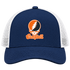 Campbell Stealie Premium Unisex Trucker Cap — Design: Campbell University — Navy/White