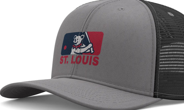 Grateful Dead - St. Louis Cardinals Dancing Bear Logo Grateful Dead Trucker Cap - StealieShop