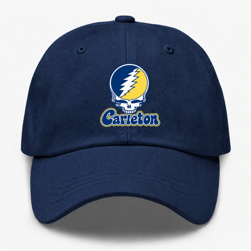 Carelton Stealie Premium Unisex Dad Hat — Design: Carleton (college/university unclear) — Navy