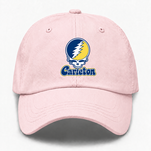 Carelton Stealie Premium Unisex Dad Hat — Design: Carleton (college/university unclear) — Pink