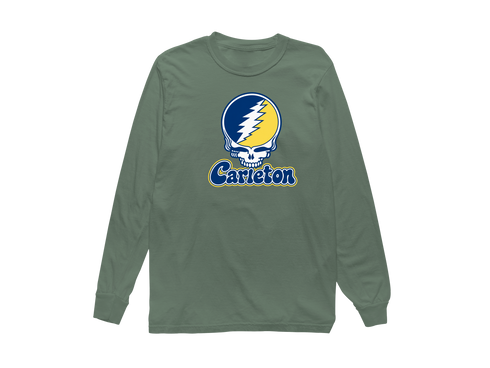 Carelton Stealie Premium Unisex Long-Sleeve — Design: Carleton (college/university unclear) — Light Green