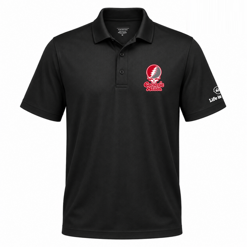 Carnegie Stealie Premium Unisex Polo — Design: Carnegie Mellon University — Black