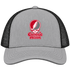 Carnegie Stealie Premium Unisex Trucker Cap — Design: Carnegie Mellon University — Heather Grey/Black