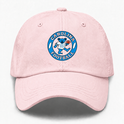 Carolina Football Dancing Bear Premium Dad Hat — Carolina Panthers — Pink