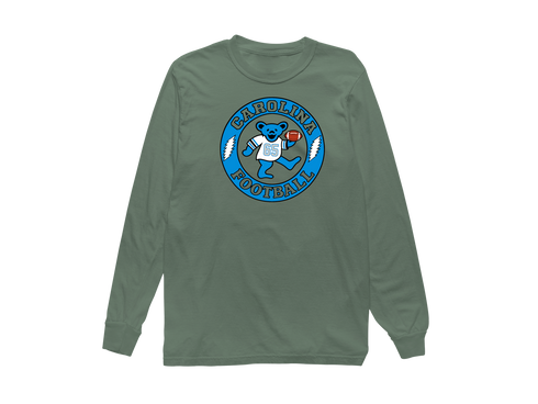Carolina Football Dancing Bear Premium Long-Sleeve — Carolina Panthers — Light Green