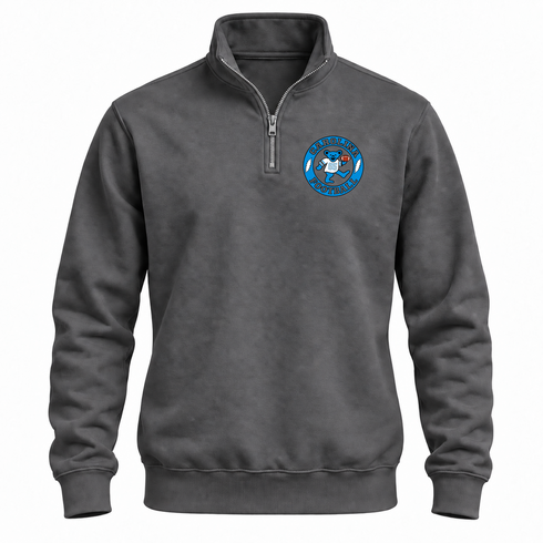 Carolina Football Dancing Bear Premium Quarter-Zip — Carolina Panthers — Charcoal
