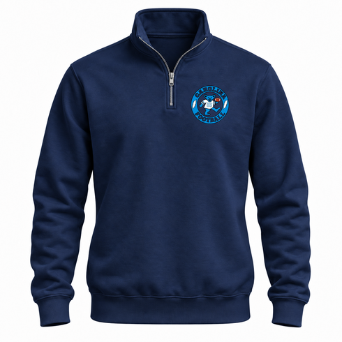 Carolina Football Dancing Bear Premium Quarter-Zip — Carolina Panthers — Navy