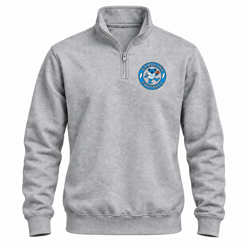 Carolina Football Dancing Bear Premium Quarter-Zip — Carolina Panthers — Sport Grey