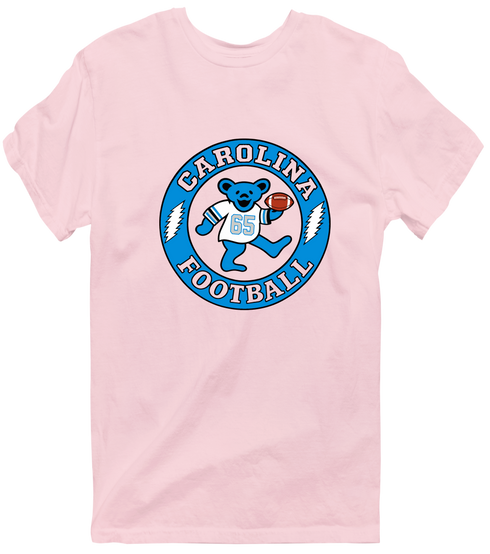 Carolina Football Dancing Bear Premium T-Shirt — Carolina Panthers — Light Pink