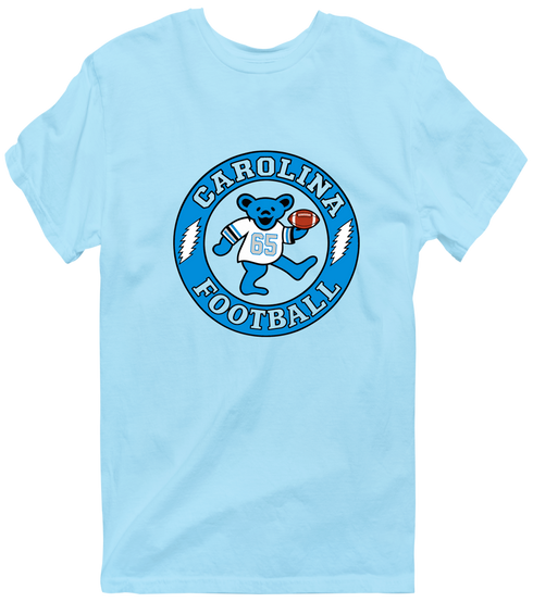 Carolina Football Dancing Bear Premium T-Shirt — Carolina Panthers — Light Blue
