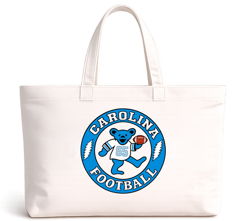 Carolina Football Dancing Bear Premium Tote Bag — Carolina Panthers — White