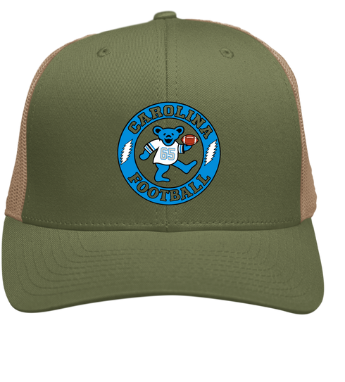Carolina Football Dancing Bear Premium Trucker Cap — Carolina Panthers — Moss/Khaki