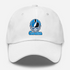 Carolina Helmet Stealie Premium Unisex Dad Hat — Carolina Panthers — White
