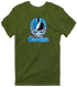 Carolina Helmet Stealie Premium Unisex T-Shirt — Carolina Panthers — Military Green